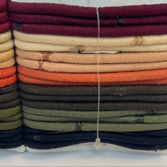 Scunci Hair Ties Ponytail Elastics No Metal Fall Warm Colors Red Tan - Picture 8 of 13